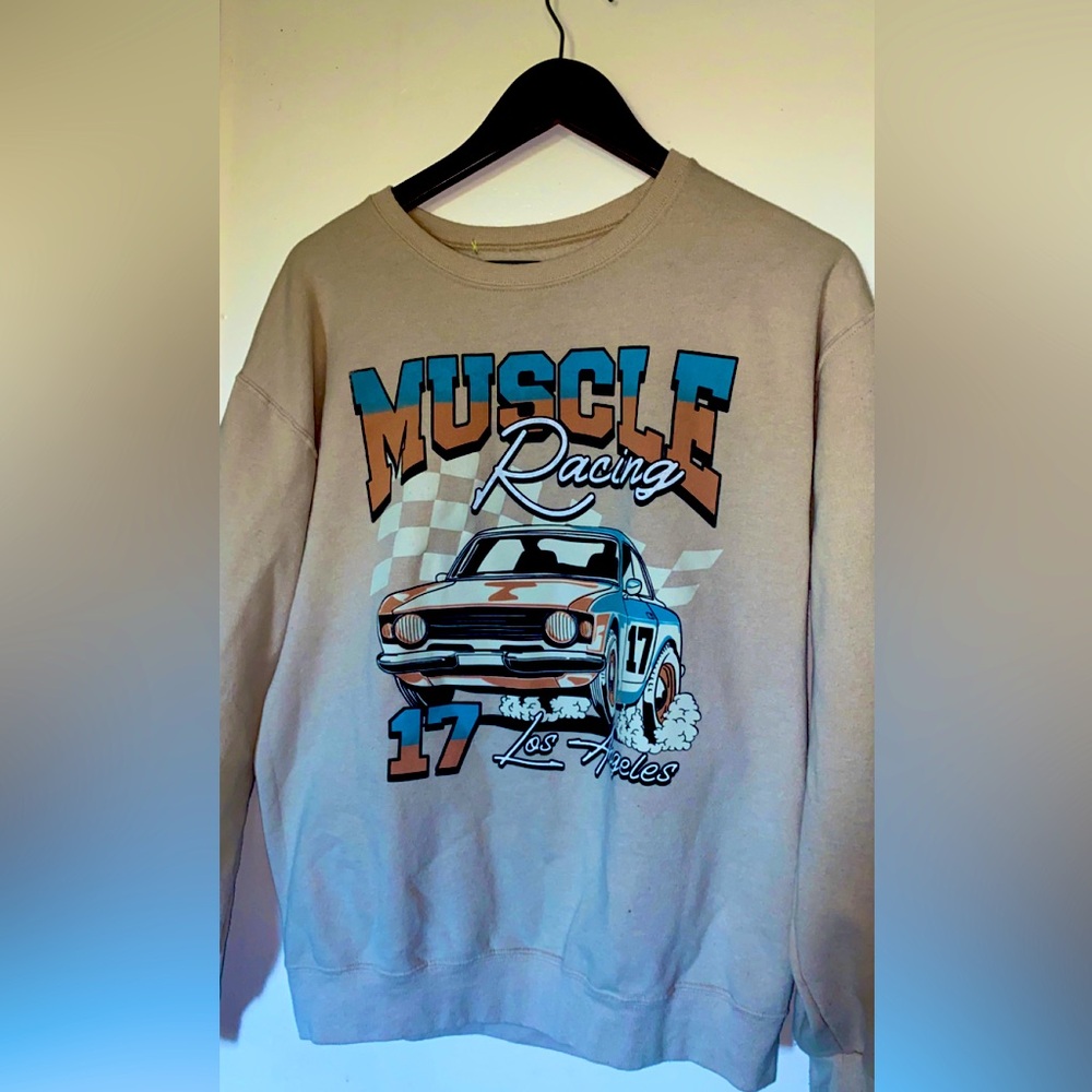 Bowery supply co Muscle Car Racing crew neck sweatshirt